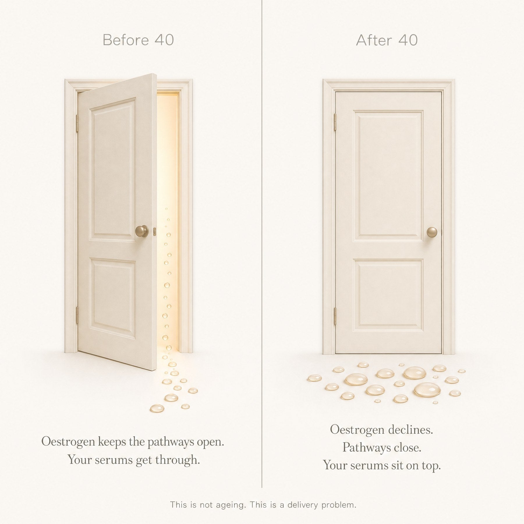 Before 40 and after 40 — why absorption pathways close